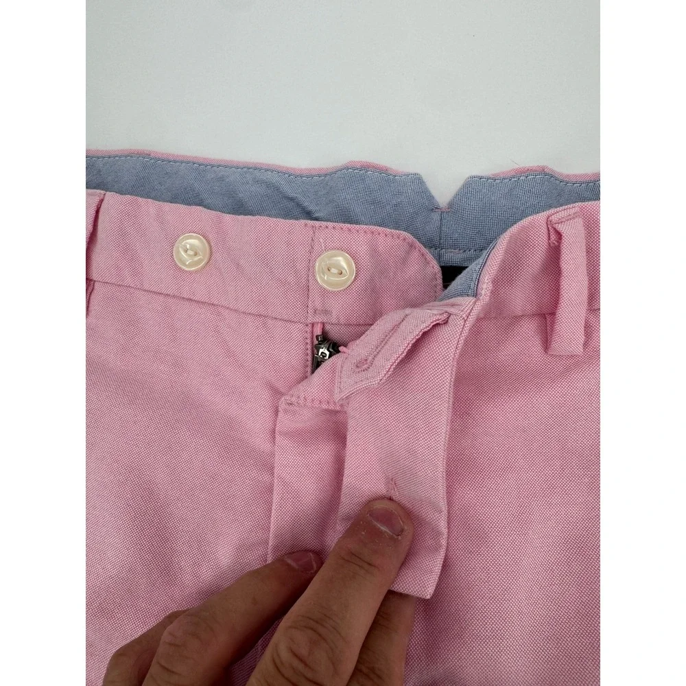 Polo Ralph Lauren Shorts Mens 40 Pink Oxford Cotton Chino Preppy Boat Golf Summe